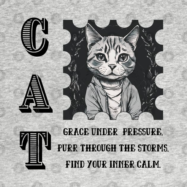 Cat Wisdom: Grace Under Pressure. Purr Through The Storm. Find Your Inner Calm by Inspire Me 